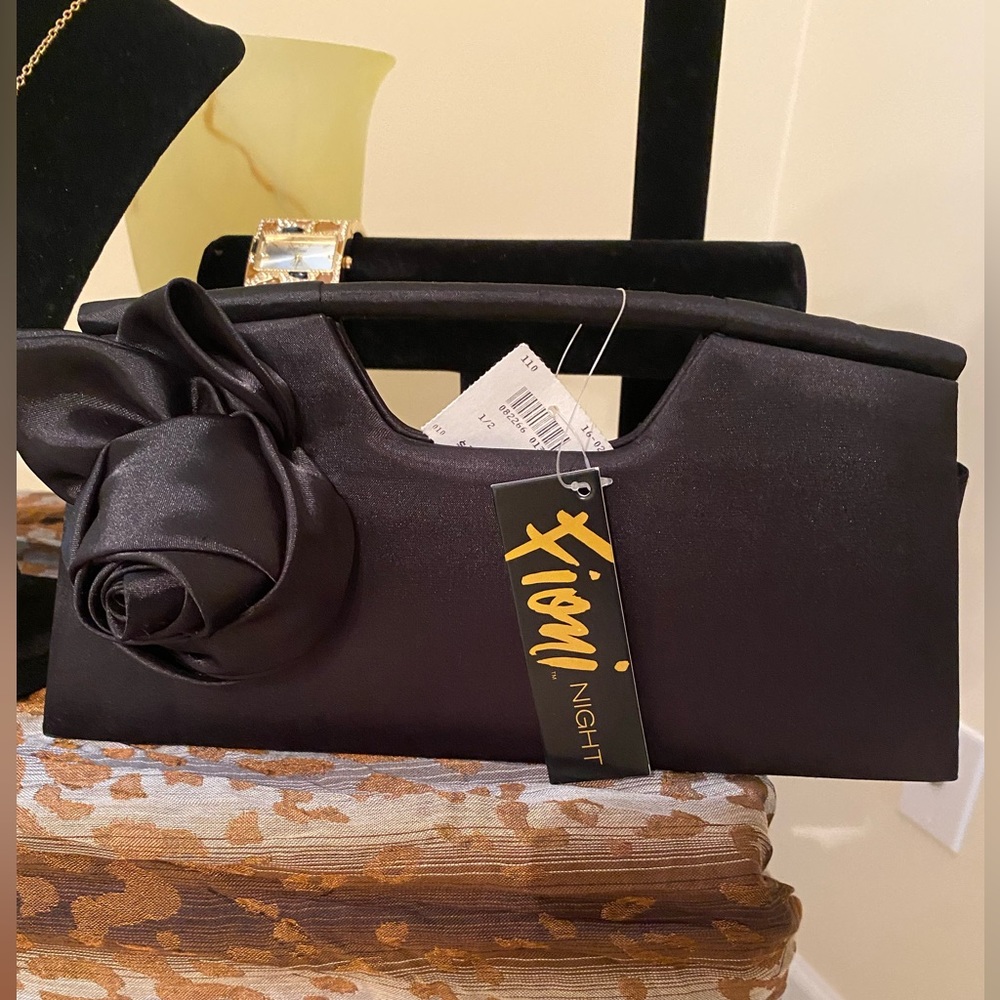 Black after five clutch bag